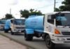 CORAASAN distribuye agua gratis en camiones cisternas, ante sequía.