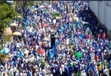 Miles de personas marchan contra reelección de Danilo Medina