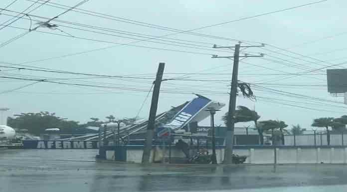 Vientos de tormenta Isaías destrozan envasadora de gas en Puerto Plata