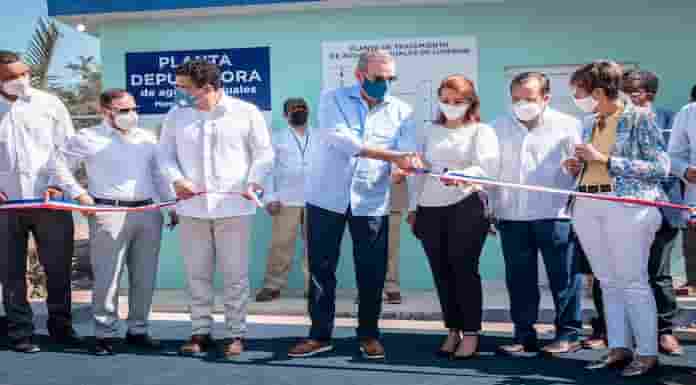 Luis Abinader inaugura planta de tratamiento en Luperón, Puerto Plata