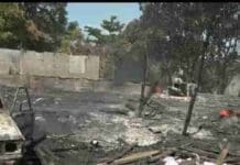 Fuego destruye 6 viviendas y un almacén de telas en Santiago Oeste