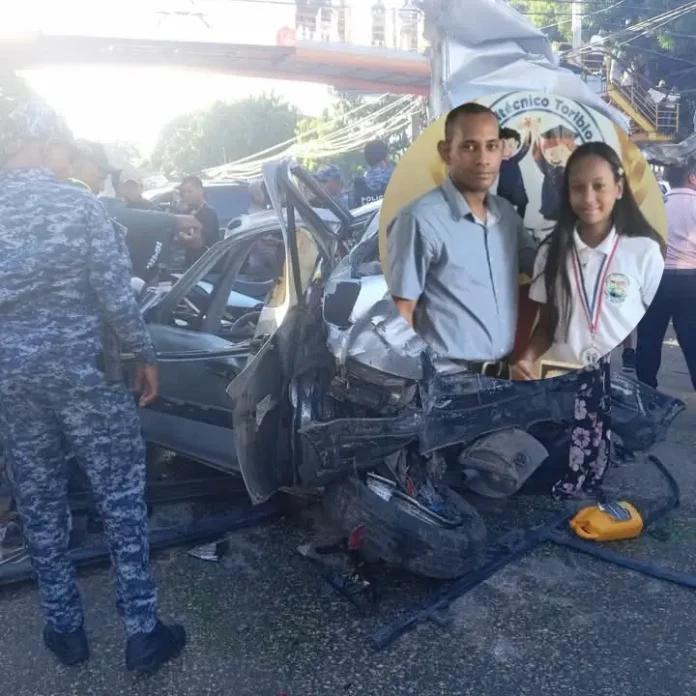Melvin Ramón Pichardo Domínguez y su hija Emely Nicol