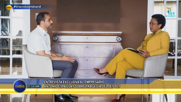 El empresario Antonio Espaillat durante su conversación la periodista Edith Febles, del matutino El Día (2)