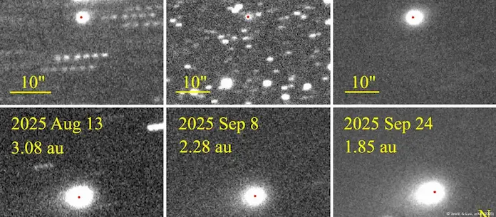 El cometa interestelar 3I_ATLAS invierte su extraña cola