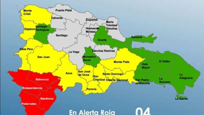 Tormenta Melissa mapa RD