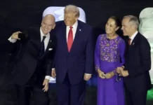 Donald Trump y Claudia Sheinbaum coinciden por primera vez en la ceremonia del sorteo del Mundial de Fútbol 2026