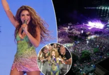 Shakira emociona a una multitud con un concierto gratis en la playa de Copacabana, Brasil
