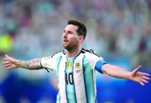 Con triplete histórico de Messi, Argentina goleó a Argelia en su debut mundialista
